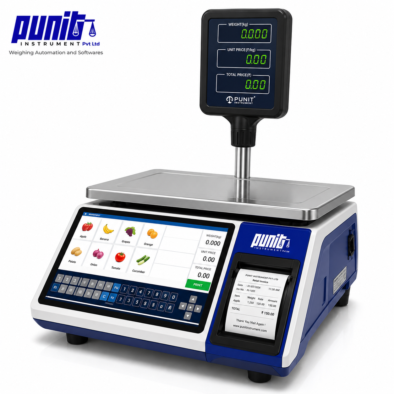 Weighing Scale With Printer For Retail SuperMarket & Malls - Retail Label Printing Weghing Scale - Image 2